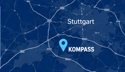 Kartenausschnitt des KOMPASS Standorts bei Stuttgart